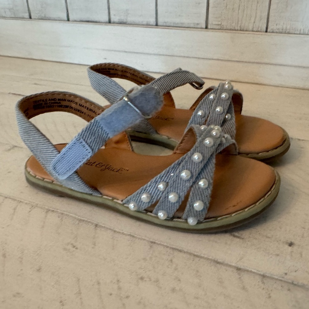 Toddler girl sandals size 6 denim